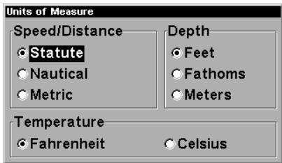 EAGLE FISHMARK 480 - Units of Measure - 1