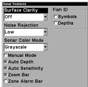 EAGLE SEAFINDER 480DF - To adjust the Surface Clarity level: - 2