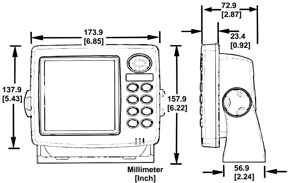 EAGLE SEAFINDER 480DF - Install the gimbal bracket. Orient the bracket so the arms slope toward the front of your unit. - 1
