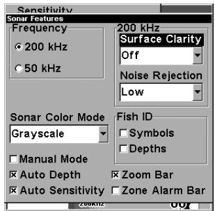 EAGLE SEAFINDER 480DF - To adjust the Surface Clarity level: - 1