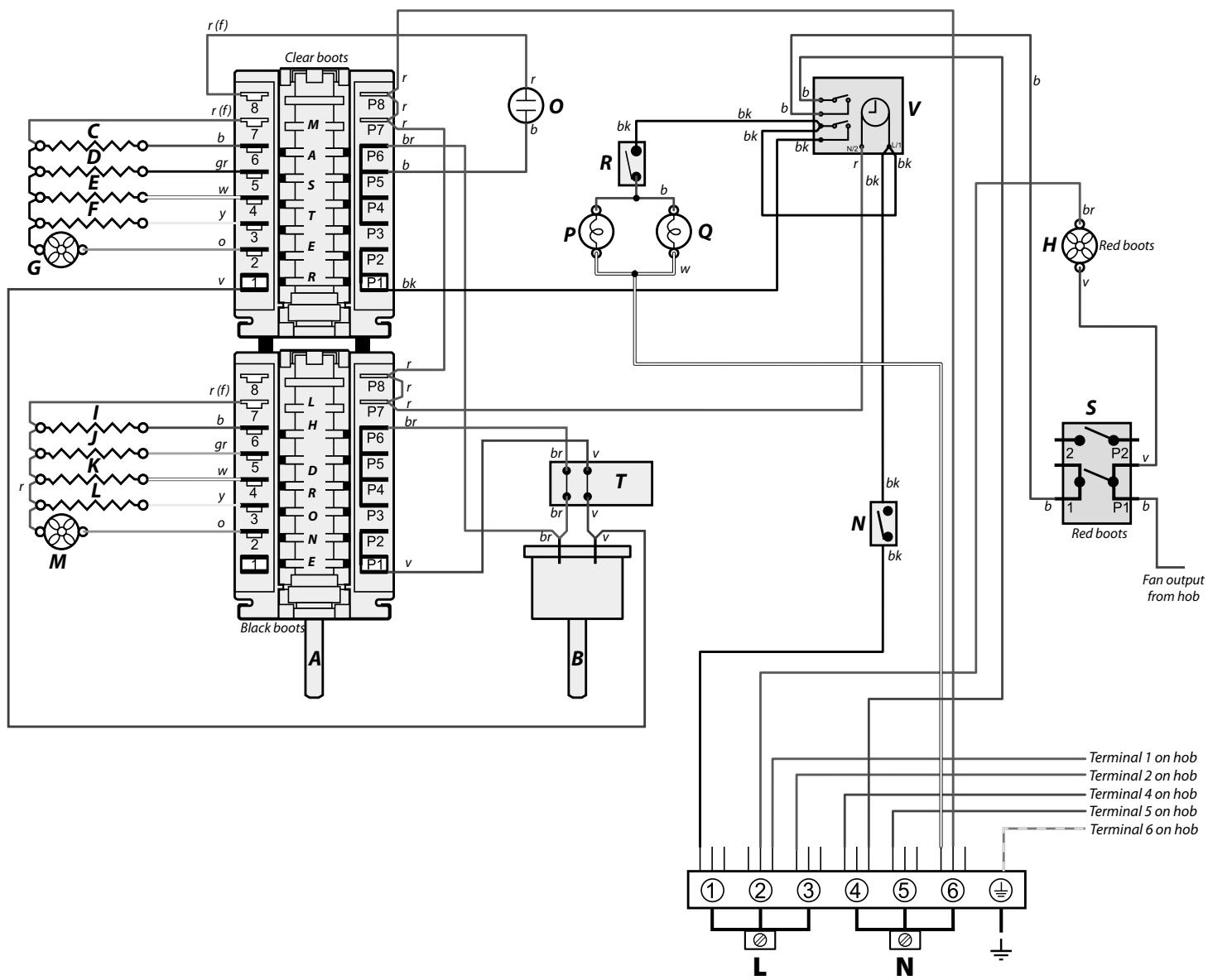 FALCON PROFESSIONAL FX90 MIXTE INOX - Circuit Diagram - 1
