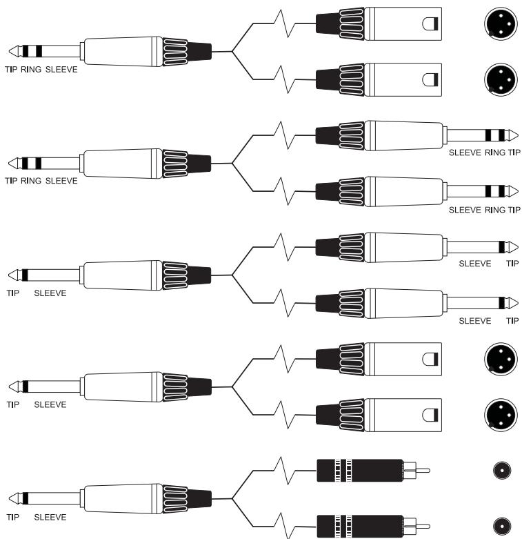 SOUNDCRAFT EFX8 - TYPICAL CONNECTING LEADS - 38