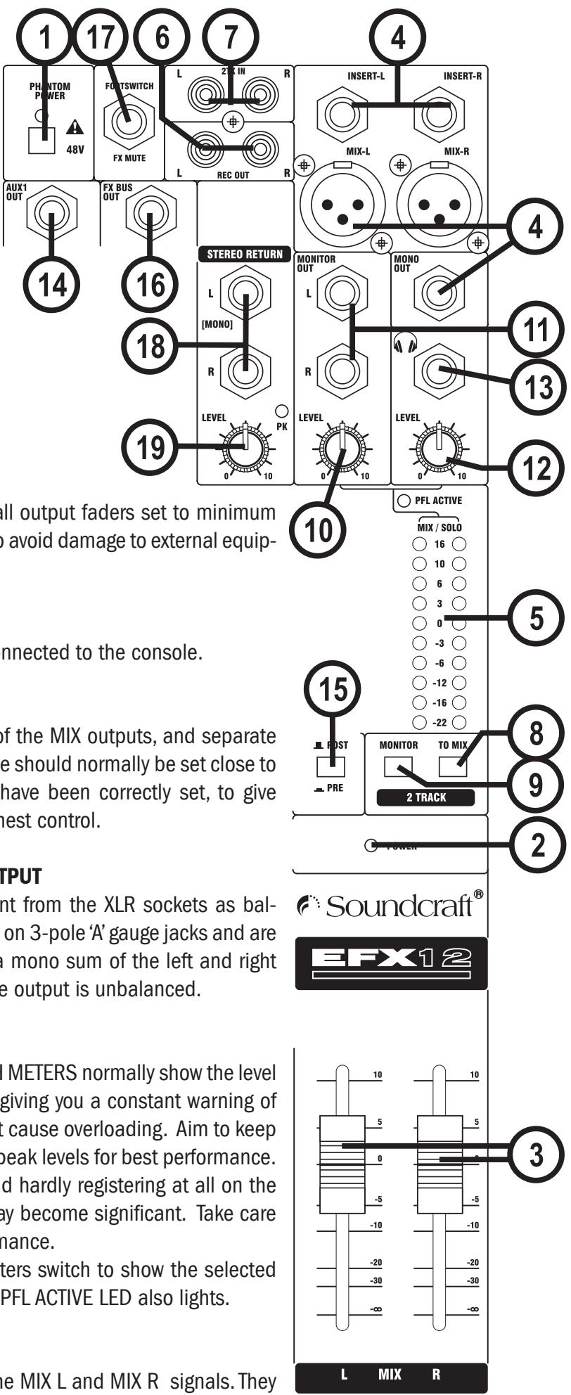 SOUNDCRAFT EFX8 - RECORD OUTPUTS - 1