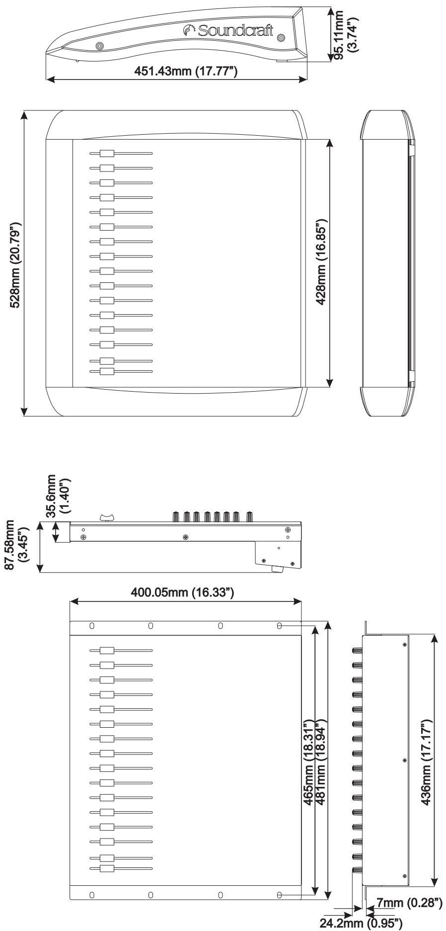 SOUNDCRAFT ES - E6 — Dimensions - 1