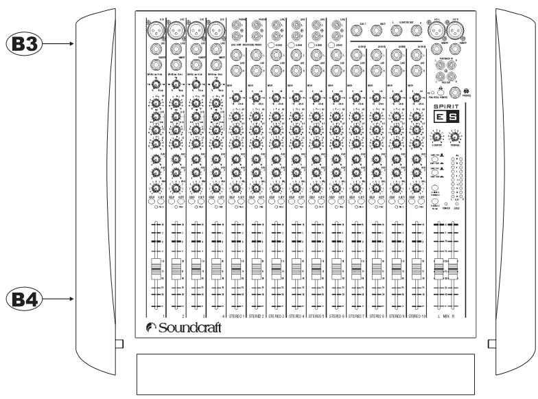 SOUNDCRAFT ES - FIXATION DES ÉQUERRES DE RACK - 1