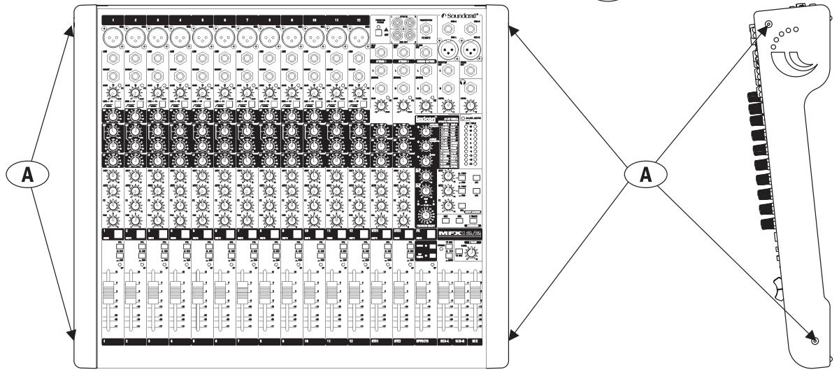 SOUNDCRAFT MFX - WARNING: ensure that the mixer is disconnected from the mains supply and all other equipment before fitting the rack-mounting brackets. - 1