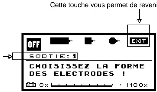 COMPEX -2 - b) Sélection du type d'électrode - 2