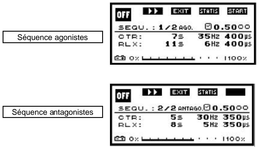 COMPEX -2 - d) Mode alterné "Agonistes - Antagonistes" - 1