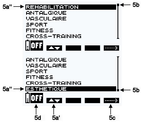COMPEX MI THETA PRO - Sélection d'une catégorie de programmes - 2