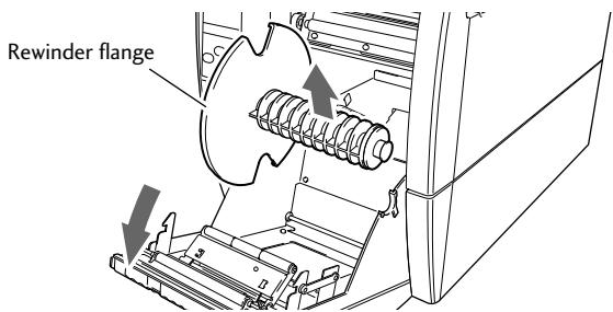 CITIZEN CL-S700 - Using the Rewinder as a Peeler (CL-S700R models/Peeling Mode) - 2