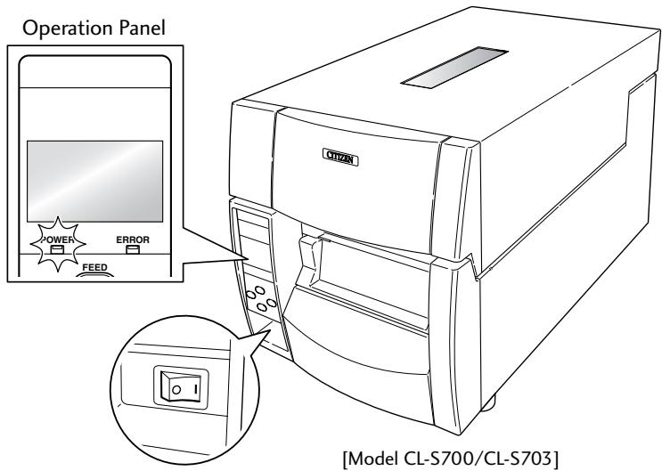 CITIZEN CL-S700 - Turning on the power - 1