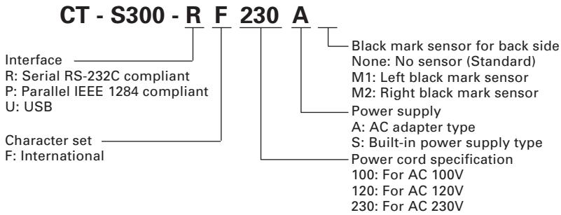 CITIZEN CT-S300 - Model Classification - 1
