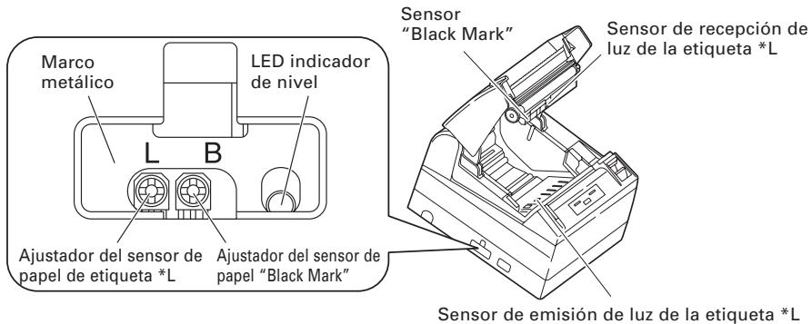 CITIZEN CT-S4000DCM - Ajuste del sensor de papel *L, *M - 1