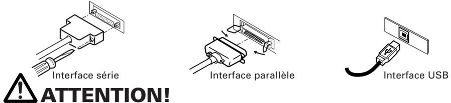 CITIZEN CT-S4000L - Branchement des câbles d'interface - 1