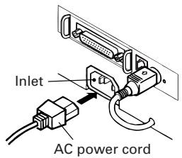 CITIZEN CBM-1000 II - Connecting the AC Adapter and AC Power Cord - 1