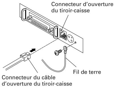 CITIZEN CBM-1000 II - Branchement du connecteur d'ouverture du tiroir-caisse - 1