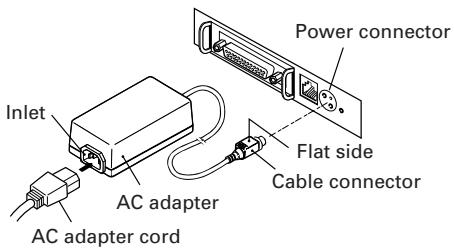 CITIZEN CBM-1000II - Connecting the AC Adapter and AC Power Cord - 2