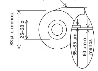 CITIZEN CBM-1000II - Especificaciones del papel de impresión y posición de impresión - 6