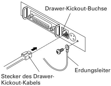 CITIZEN CBM-1000II - Anschließen des Drawer-Kickout-Steckers - 1