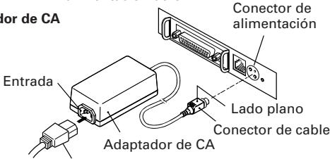 CITIZEN CBM-1000II - Conexión del adaptador de CA y del cable de alimentación de CA - 2