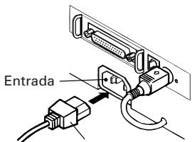 CITIZEN CBM-1000II - Conexión del adaptador de CA y del cable de alimentación de CA - 1