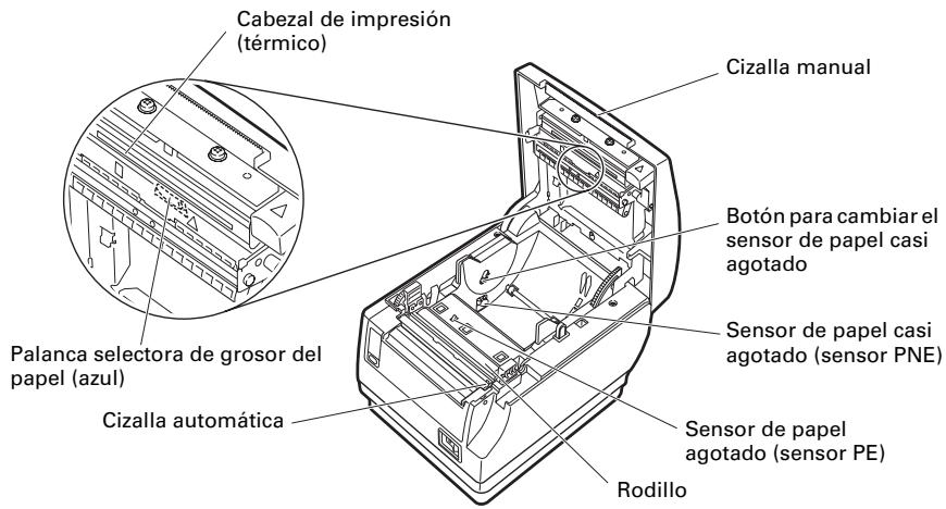CITIZEN CT-S651 - Interior de la tapa del papel - 1