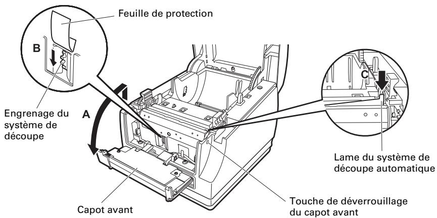 CITIZEN CT-S651 - Déverrouillage d'un verrou du système de découpe (2) - 1