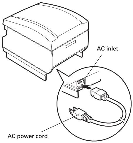 CITIZEN CT-S651 - Connecting the AC Power Cord - 1