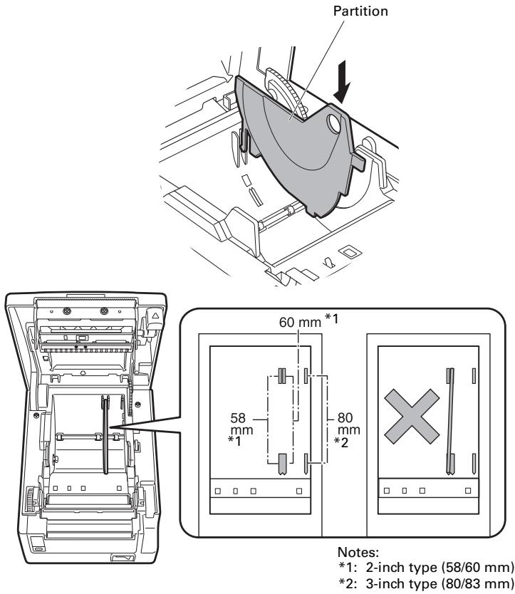 CITIZEN CT-S651 - Partition for Paper Roll - 1