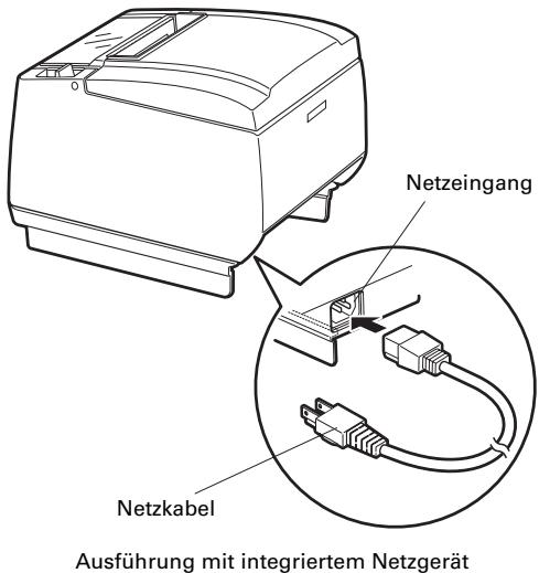 CITIZEN CT-S801 - Anschlieben des Netzkabels - 1