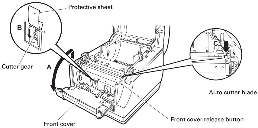 CITIZEN CT-S851 - Load a paper roll and close the paper cover. - 1