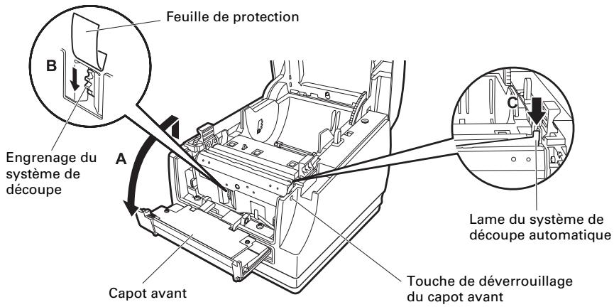 CITIZEN CT-S851 - Déverrouillage d'un verrou du système de découpe (2) - 1