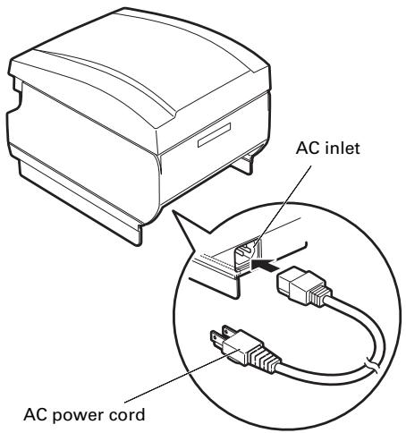 CITIZEN CT-S851 - Connecting the AC Power Cord - 1