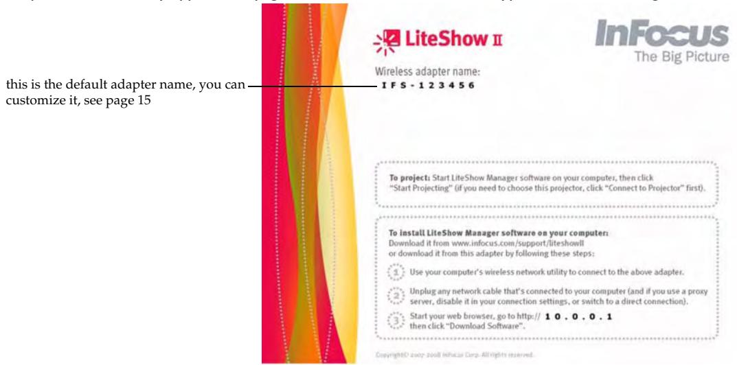 INFOCUS LITESHOW II - Required connections - 2