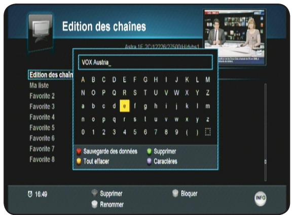 OPTEX ORS 9972 - B) Renommer 1 chaîne - 1