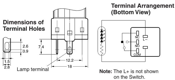 OMRON A165K - Models with Solder Terminals without Reduced-voltage Lighting - 1