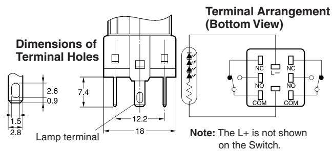 OMRON A165K - Models with Solder Terminals without Reduced-voltage Lighting - 2