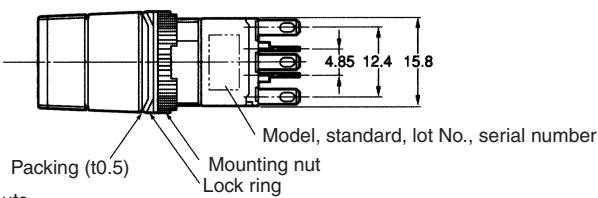 OMRON A165W - ■ Knob-type Selector Switches without Voltage Reduction Unit - 4