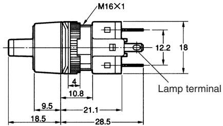OMRON A165W - ■ Knob-type Selector Switches without Voltage Reduction Unit - 6