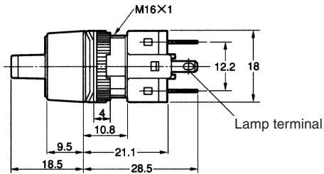 OMRON A165W - ■ Knob-type Selector Switches without Voltage Reduction Unit - 11