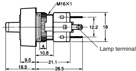 OMRON A165W - ■ Knob-type Selector Switches without Voltage Reduction Unit - 2