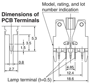 OMRON A165W - Models with PCB Terminals - 1