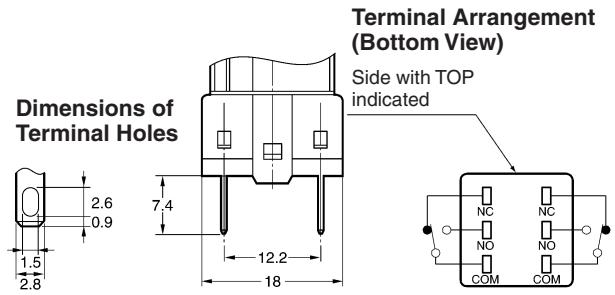 OMRON A165W - Models with Solder Terminals without Reduced-voltage Lighting - 6