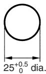OMRON A22S - Panel Cutouts (Top View) - 2
