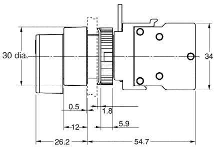 OMRON A22W - ■ Knob-type Selector Switch (Lighted/Non-lighted) - 4