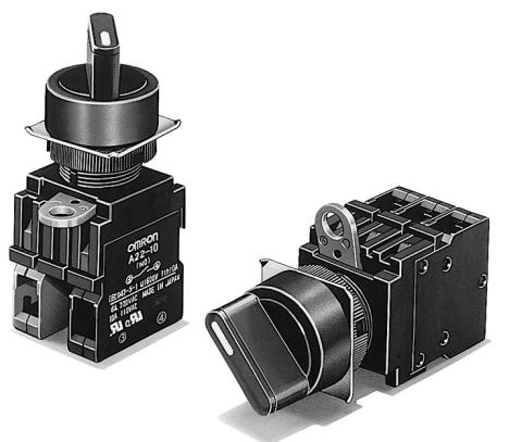 OMRON A22W - Install in 22-dia. or 25-dia. Panel Cutout - 1