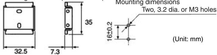OMRON C200HW-SRM21-V1 - Mounting Bracket Dimensions - 2