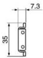OMRON C200HW-SRM21-V1 - Mounting Bracket Dimensions - 1