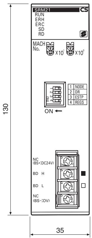 OMRON C200HW-SRM21-V1 - Dimensions - 1