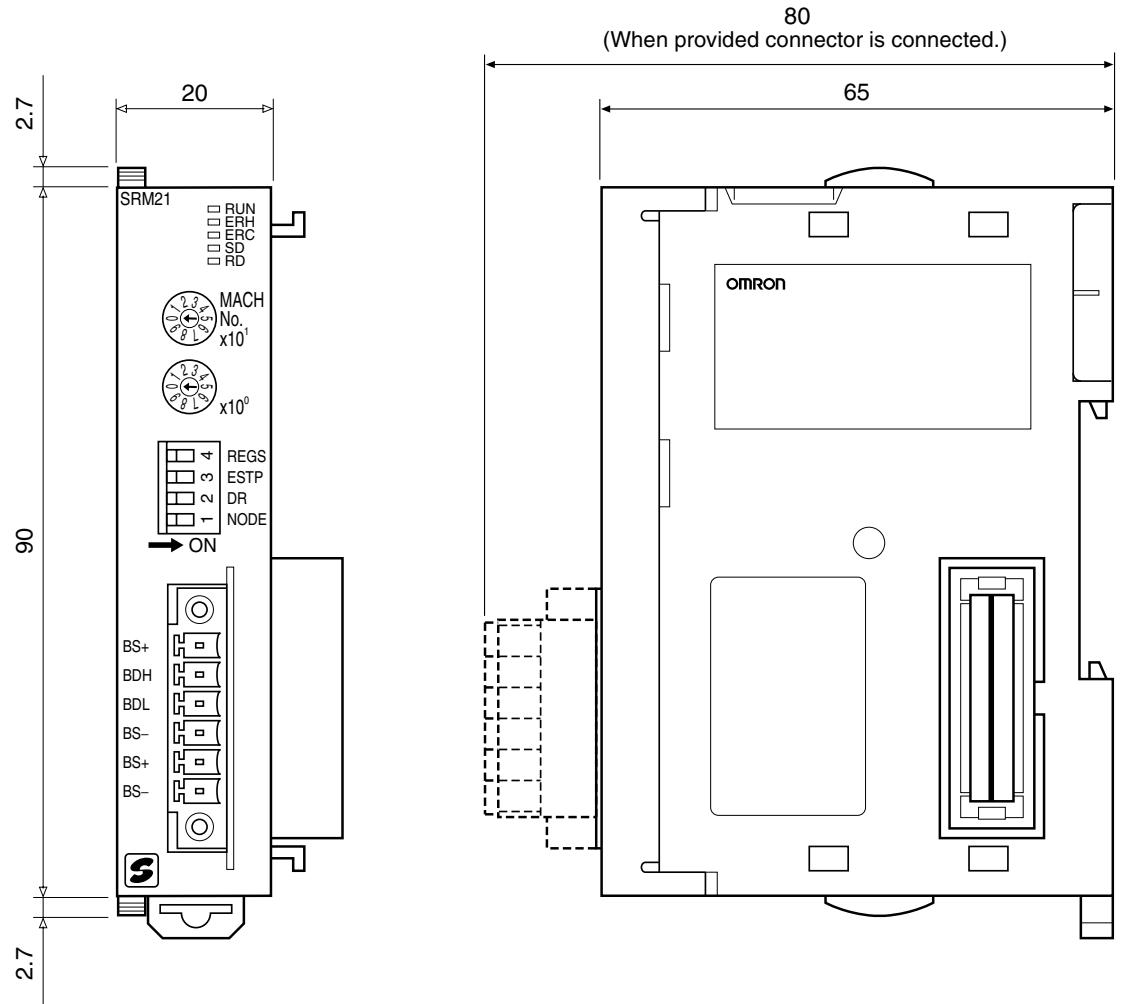 OMRON C200HW-SRM21-V1 - Dimensions - 1